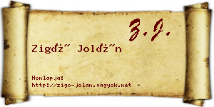 Zigó Jolán névjegykártya