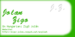 jolan zigo business card