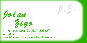jolan zigo business card